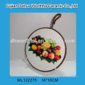 Fruit design ceramic pot holder with lifting rope